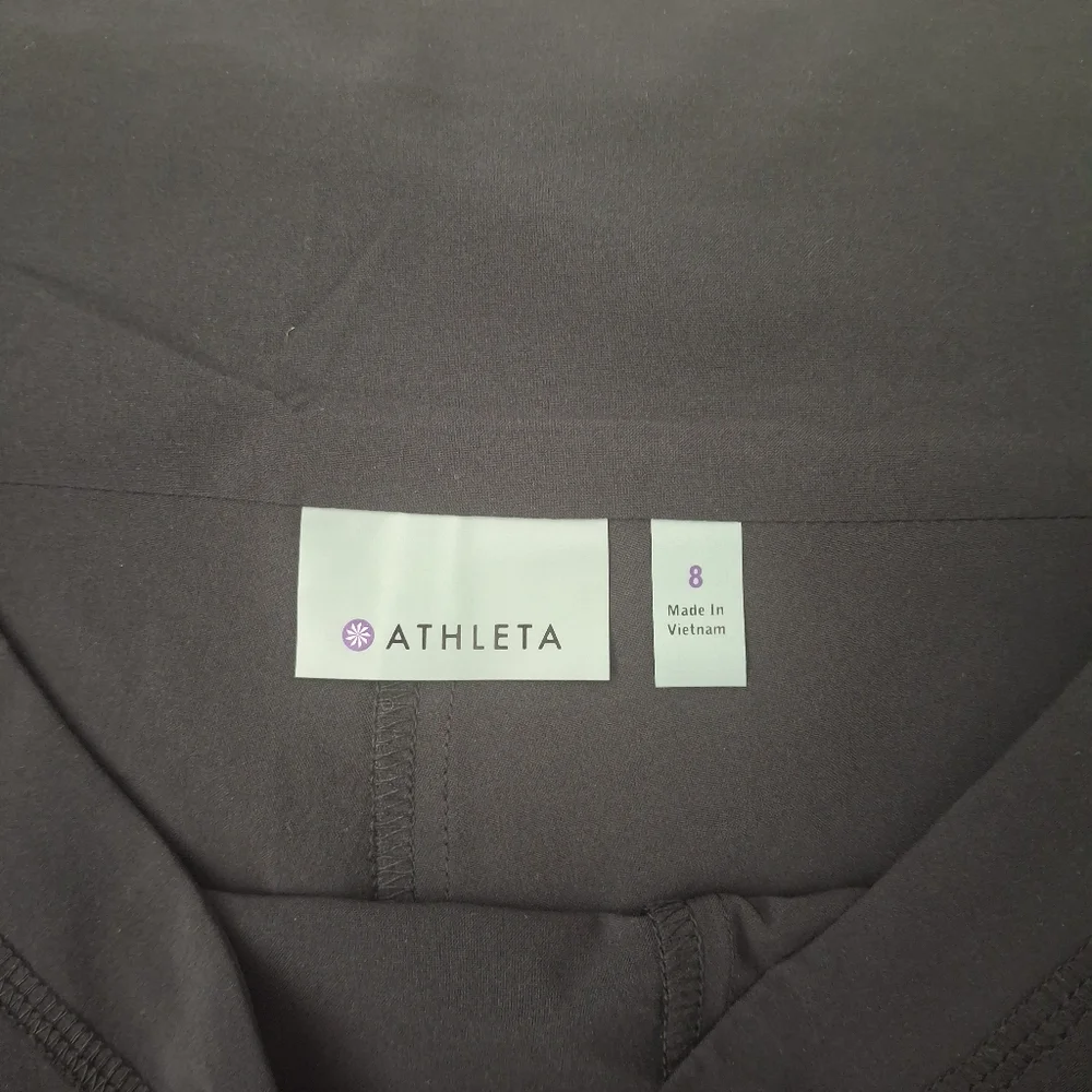 New.Athleta Black Color A-Line Skirt,size 8